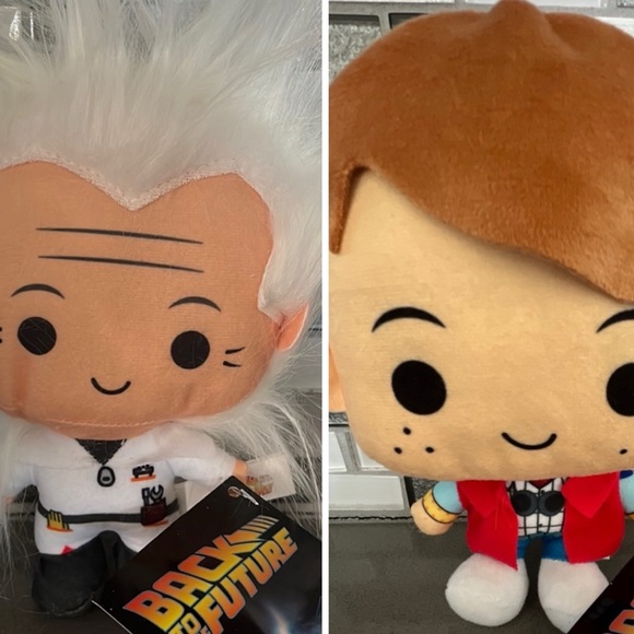 Universal | Toys | Back To The Future Marty Mcfly Doc Brown Plush Chibi ...